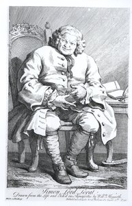 Simon Fraser, Lord Lovat (kb. 1667-1747) portréja, 1746. augusztus 25. alkotó: William Hogarth