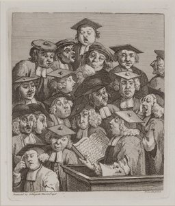 Tudósok egy előadáson, március 3 alkotó: William Hogarth