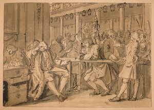 Vázlat az iparhoz és a tétlenséghez – X. tábla, 1747 alkotó: William Hogarth