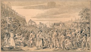 Vázlat az Ipar és tétlenség XI. táblájához, 1747 alkotó: William Hogarth