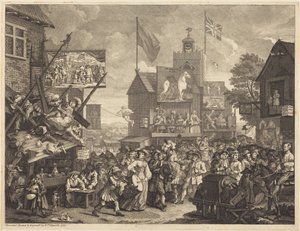 Southwarki vásár alkotó: William Hogarth