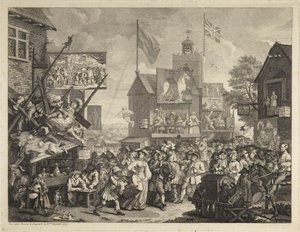 Southwarki vásár alkotó: William Hogarth