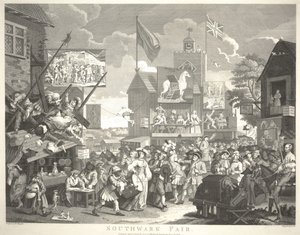 Southwark Fair, Thomas Cook (1744-1818) metszete alkotó: William Hogarth