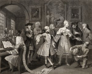Művészekkel és professzorokkal körülvéve, az 1833-ban megjelent „A Rake
