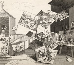 A képek csatája, a Hogarth műveiből, 1833-ban jelent meg alkotó: William Hogarth