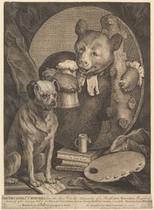 Charles Churchill Bruiser karikatúrája, 1762. augusztus 1. alkotó: William Hogarth