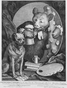 Charles Churchill, az egykori tiszteletes, az orosz Herkules karakterében, 1763. alkotó: William Hogarth