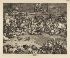 A kakasviadal arénája alkotó: William Hogarth
