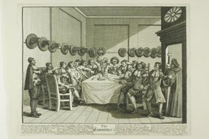 A bizottság, a Hudibras tízes táblája alkotó: William Hogarth