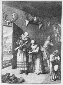 A Curate & Borbély undorodik, hogy hazavigye Don Luixotét alkotó: William Hogarth