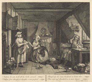 A szorongatott költő alkotó: William Hogarth