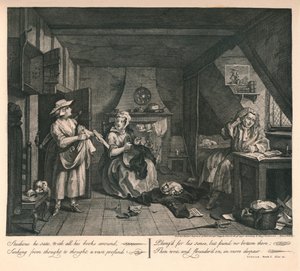 The Distrest Poet, 1740. alkotó: William Hogarth