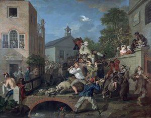 A Választási IV A tag elnöke, 1754-55 alkotó: William Hogarth
