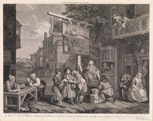 A választás, 2. tábla: „Szavazatszerzés” alkotó: William Hogarth