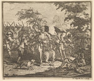 Találkozás Talgollal és Magnanóval Tizenhét kis illusztrációk Samuel Butler számára..., 1721-26. alkotó: William Hogarth