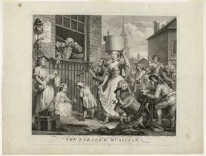 A feldühödött zenész alkotó: William Hogarth