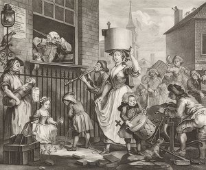 A feldühödött zenész. 1741 alkotó: William Hogarth
