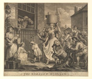 A feldühödött zenész, 1741. november 30. alkotó: William Hogarth