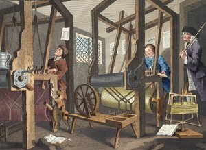 The Fellow „Prentices at their Loooms”, „Ipar és tétlenség” I. táblája, illusztráció a „Hogarth Restored: The Whole Works of the híres William Hogarth, re-graves by Thomas Cook”, pub. 1812 alkotó: William Hogarth