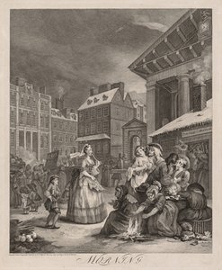 A nap négy időpontja: Reggel alkotó: William Hogarth