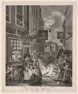 A négy napszak: éjszaka alkotó: William Hogarth