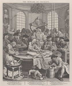 A kegyetlenség negyedik szakasza: A kegyetlenség jutalma alkotó: William Hogarth