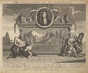 Az előlap és annak magyarázata 1. tábla: Illusztrációk Samuel Butlers Hudhoz..., 1725-30. alkotó: William Hogarth