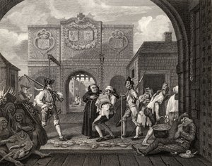 A calais-i kapu, avagy O The Roast Beef of Old England, William Hogarth műveiből, 1833-ban alkotó: William Hogarth