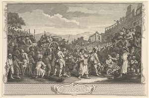 The Idle Prentice Executed at Tyburn Industry and Idleness, 11. tábla, 1747. szeptember 30. alkotó: William Hogarth