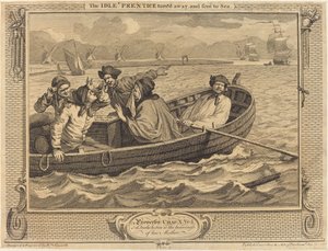 Az Idle Prentice elfordult, és a tengerbe küldték alkotó: William Hogarth