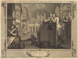 A szorgalmas pap, aki a keresztény kötelességét teljesíti alkotó: William Hogarth