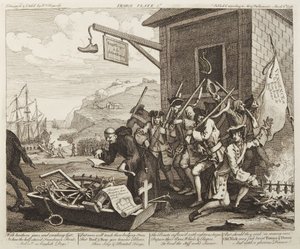 Az invázió, 1. tábla: Franciaország alkotó: William Hogarth