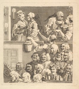 A nevető közönség, 1733. december. alkotó: William Hogarth