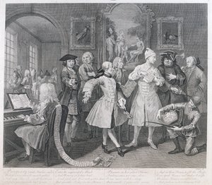 The Rakes Levee, II. lemez, A Rakes Progress, 1735 alkotó: William Hogarth