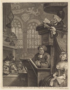 Az alvó gyülekezet alkotó: William Hogarth