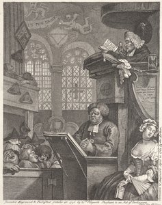 Az alvó gyülekezet alkotó: William Hogarth