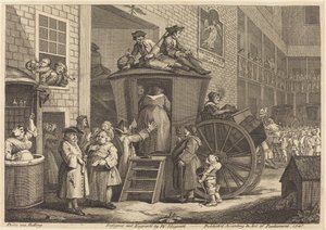 A Stage-coach, vagy a Country Inn Yard alkotó: William Hogarth