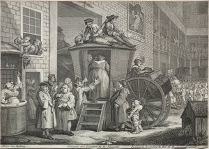 A színpadi edző, 1747. alkotó: William Hogarth