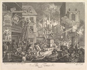 The Times, 1. tábla, 1762. szeptember 7. alkotó: William Hogarth
