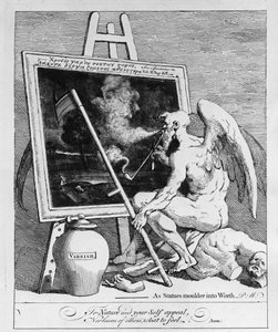 Az idő füstölög egy képet, 1761 alkotó: William Hogarth