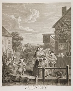 en: A nap négy órájában: . alkotó: William Hogarth