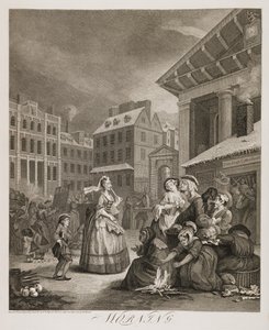 en: A nap négy órájában: . alkotó: William Hogarth
