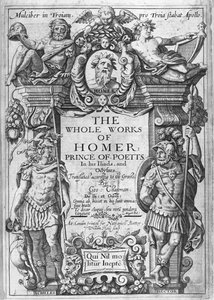 Címlap az 1614–1616-ban megjelent „Homérosz teljes műveihez” George Chapman fordításában