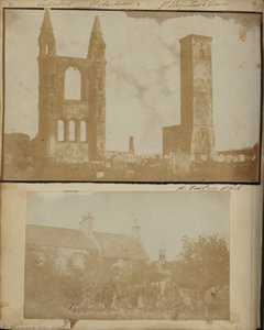 A St. Regulus-torony és a St. Andrews-katedrális keleti oromzata északnyugat felől. alkotó: William Holland Furlong