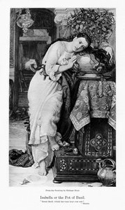 Izabella és a bazsalikom edénye, 1867 alkotó: William Holman Hunt