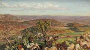 Esdraelon síksága a Názáret feletti magaslatról, 19. század alkotó: William Holman Hunt