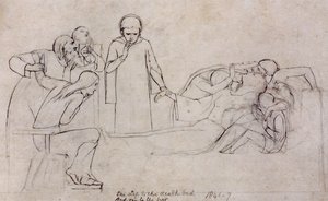 Tanulmányok a Doktor, Gyászolók és Minerva alakjaihoz, 1846 alkotó: William Holman Hunt