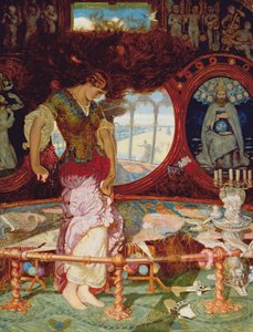 The Lady of Shalott, 1886-1905 körül (olaj, panel) (lásd még: 495754) alkotó: William Holman Hunt