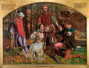 Valentine megmenti Sylviát a Proteustól, 1851. alkotó: William Holman Hunt