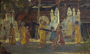 Felvonulás Burmában alkotó: William Holt Yates Titcomb